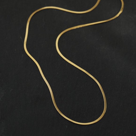 MILA Mini Snake Skin Textured Chain Necklace - Picture 9 of 10